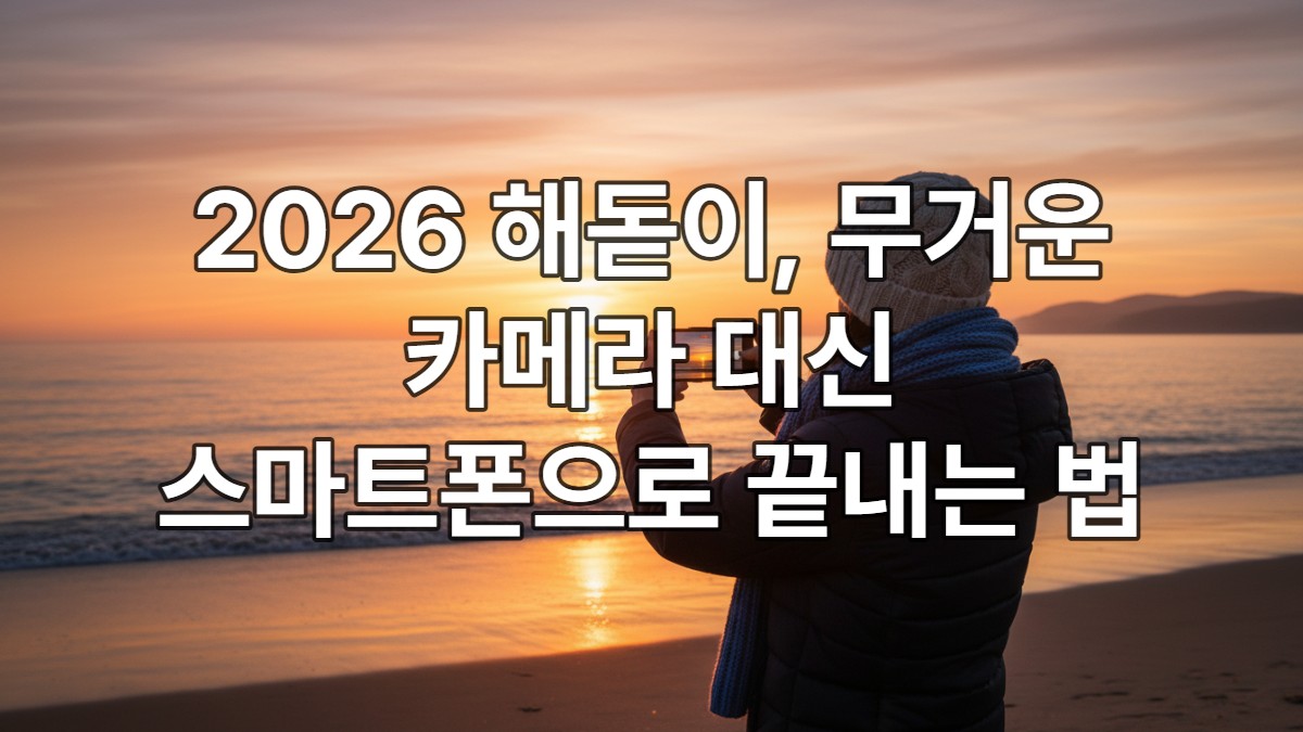 2026 해돋이, 무거운 카메라 대신 스마트폰으로 끝내는 법